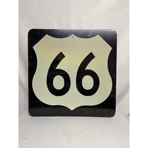 Vintage Route 66 Original Authentic Highway 66 Road Sign 24"x 24" 60’s-70’s